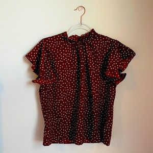 Brand- SHEIN, size- Small, color- brown polka dot